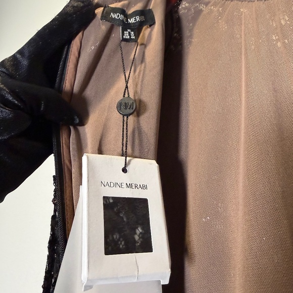 New Nadine Merabi Bella Black Floral Lace Jumpsuit Original Price $435 Sz: 16/XL - Picture 9 of 11